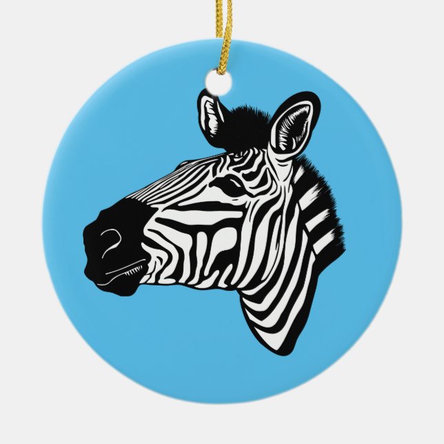 Adorno De Cerámica Zebra (Frente)