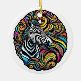 Adorno De Cerámica Zebra 1