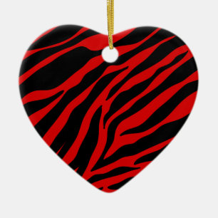 Adorno De Cerámica zebra roja