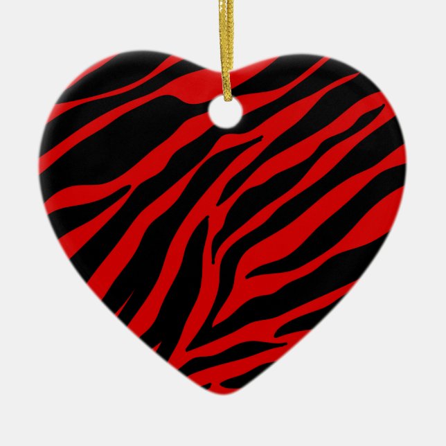 Adorno De Cerámica zebra roja (Frente)