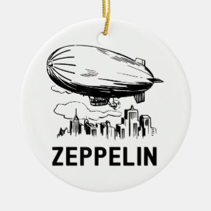 Adorno De Cerámica Zepelín Retro Vintage - Boceto de Dirigible