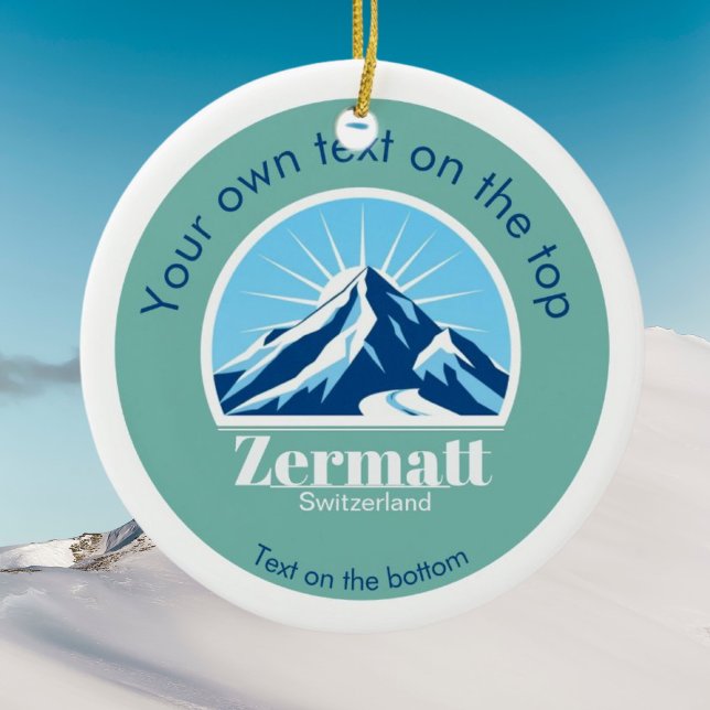 Adorno De Cerámica Zermatt Switzerland Christmas Ornament (Subido por el creador)