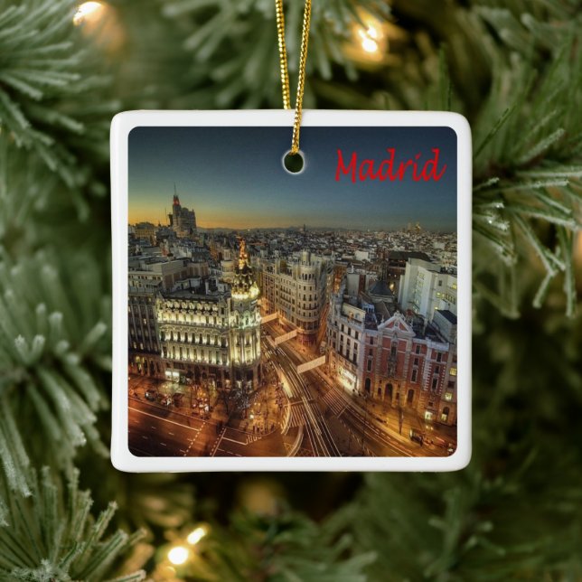 Adorno De Cerámica zES118 MADRID City, España, Europa, (Árbol)