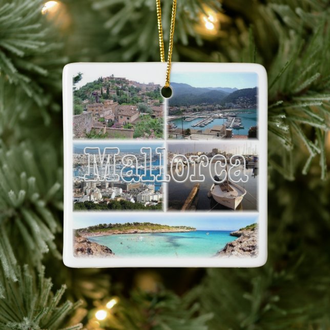 Adorno De Cerámica zES163 PALMA Mallorca Deia Soller. (Árbol)