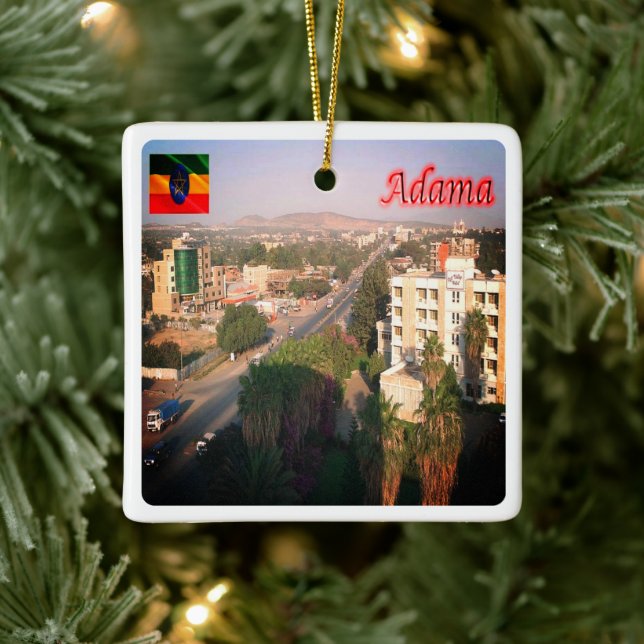 Adorno De Cerámica zET004 ADAMA, Etiopía, África, (Árbol)