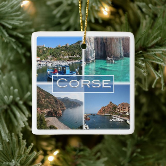 Adorno De Cerámica zFR017 CORSICA CORSE, Francia, (Árbol)