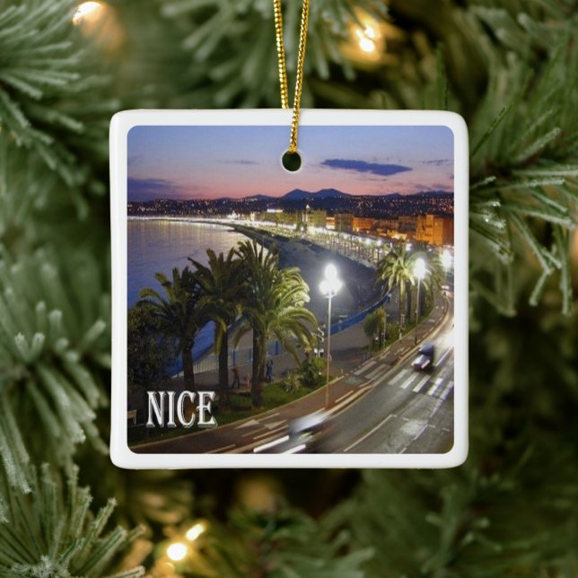 Adorno De Cerámica zFR085 NICE NIZZA Riviera Francesa, Francia, (Árbol)