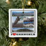 Adorno De Cerámica zFR132 GRENOBLE I Love, Francia,<br><div class="desc">Aquí encontrarás el recuerdo de tus vacaciones. Esta categoría contiene el ornamento cerámico de muchos lugares en Francia. (zFR132 GRENOBLE I Love, Francia, Ornamento cerámico). Amplíe a amigos y familiares con los recuerdos únicos de su gran viaje. Pruébenos. #LeoPepeDesign - francia de europa, diseño de leopintas, viaje de viaje, turismo...</div>