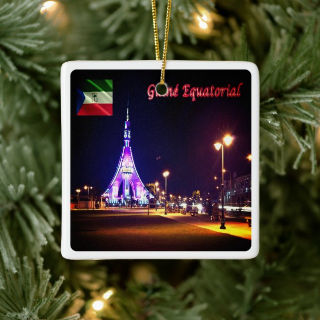 Adorno De Cerámica zGQ003 BATA, África, Torre de la Libertad, (Árbol)