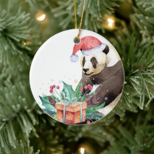 Adorno De Cerámica Zhen Zhen los Navidades Panda