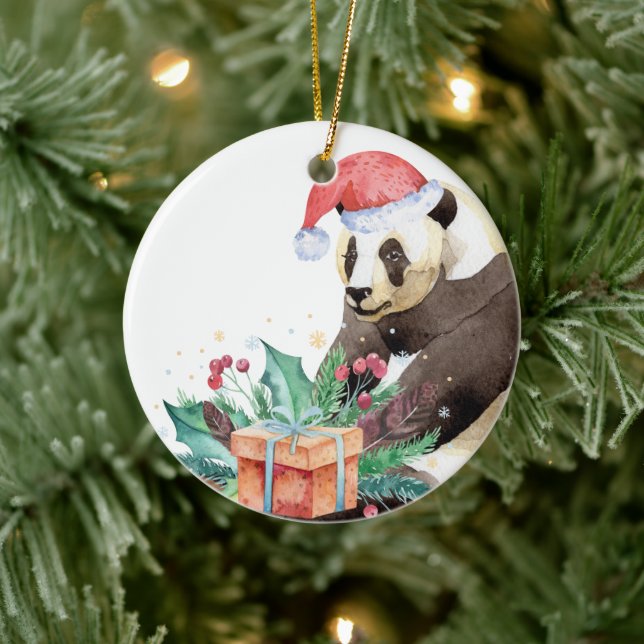 Adorno De Cerámica Zhen Zhen los Navidades Panda (Árbol)