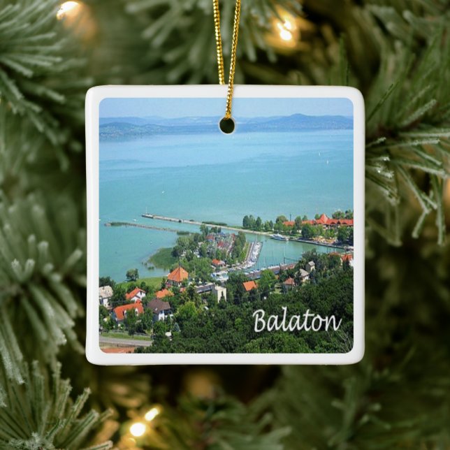 Adorno De Cerámica zHU009 BALATON, Hungría, Europa, (Árbol)