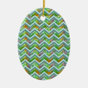 Adorno De Cerámica Zigzag del vitral