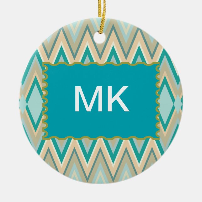 Adorno De Cerámica zigzag-phones diagonal (Frente)