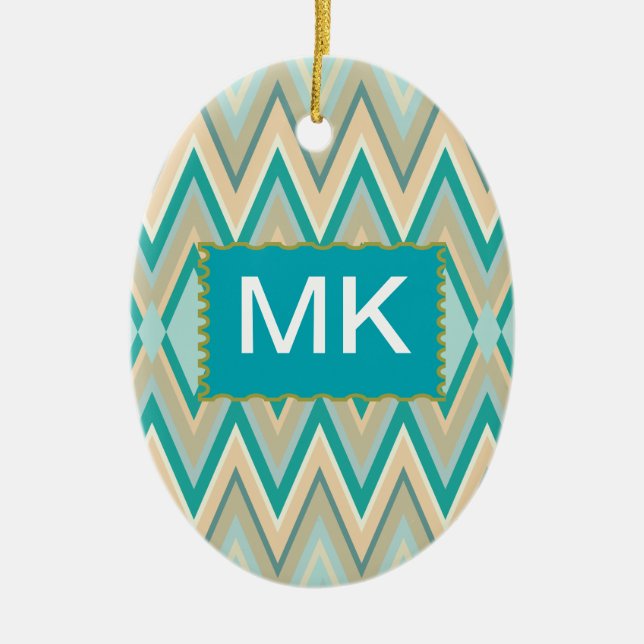 Adorno De Cerámica zigzag-phones diagonal (Frente)