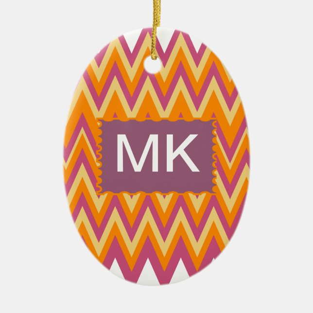 Adorno De Cerámica ZigZag tribal azteca (Frente)