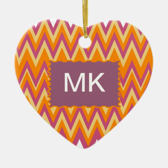 Adorno De Cerámica ZigZag tribal azteca (Frente)