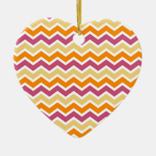 Adorno De Cerámica Zigzag tribal vibrante