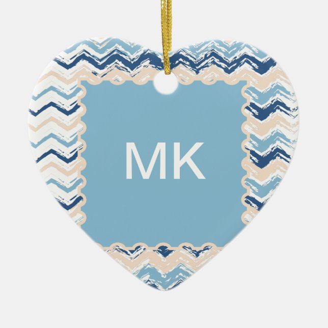 Adorno De Cerámica ZigZag, una grieta en la costa (Frente)