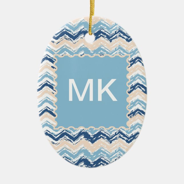 Adorno De Cerámica ZigZag, una grieta en la costa (Frente)