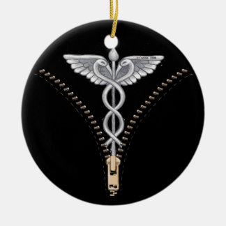 Adorno De Cerámica Zipper Caduceus