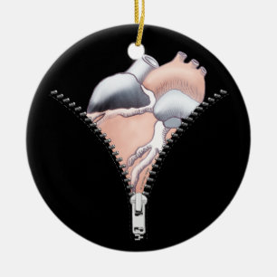 Adorno De Cerámica Zipper Heart