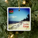 Adorno De Cerámica zKE025 KENYA, Watamu Beach, África,<br><div class="desc">Aquí encontrarás el recuerdo de tus vacaciones. (zKE025 KENYA,  Watamu Beach,  Africa Ceramic Ornament). Amplíe a amigos y familiares con los recuerdos únicos de su gran viaje. Pruébenos. #LeoPepeDesign - playa de watamu,  áfrica kenya,  diseño de leopelo,  viaje de turismo fotográfico,  regalo de recuerdo gadget Ornamento cerámico.</div>