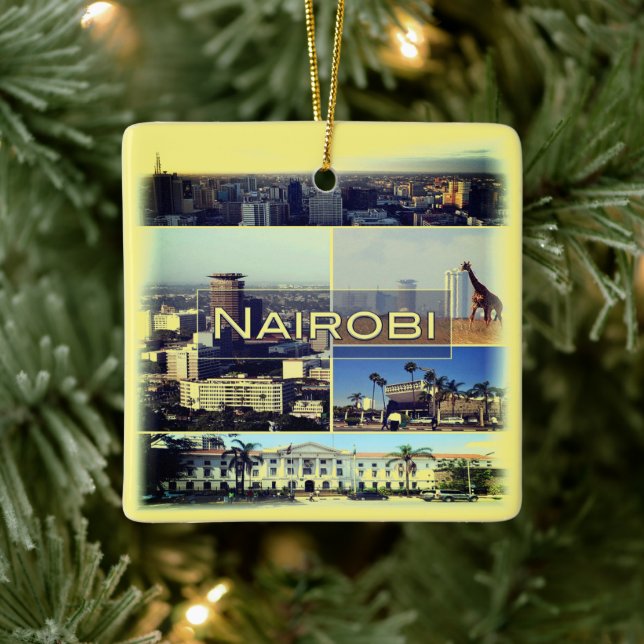 Adorno De Cerámica zKE026 NAIROBI, Kenya, África, (Árbol)