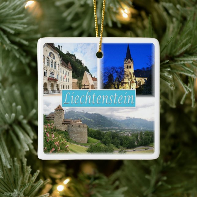 Adorno De Cerámica zLI003 VADUZ Liechtenstein, (Árbol)