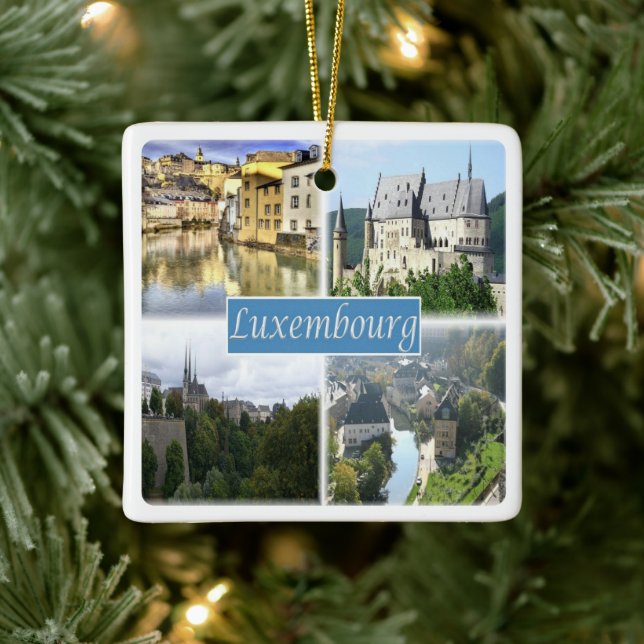 Adorno De Cerámica zLU003 LUXEMBURGO, (Árbol)