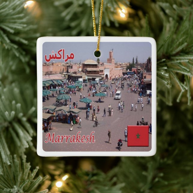 Adorno De Cerámica zMA025 MARRAKESH, Marruecos, África, (Árbol)