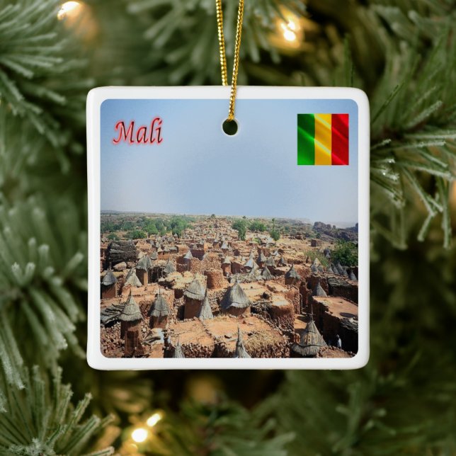 Adorno De Cerámica zML006 MALI, Endelou, África, (Árbol)
