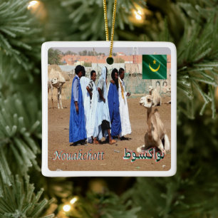 Adorno De Cerámica zMR.007 NOUAKCHOTT,Mercado de camellos, Mauritania