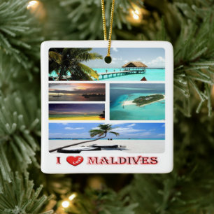 Adorno De Cerámica zMV009 me encanta el collage de MALDIVES,