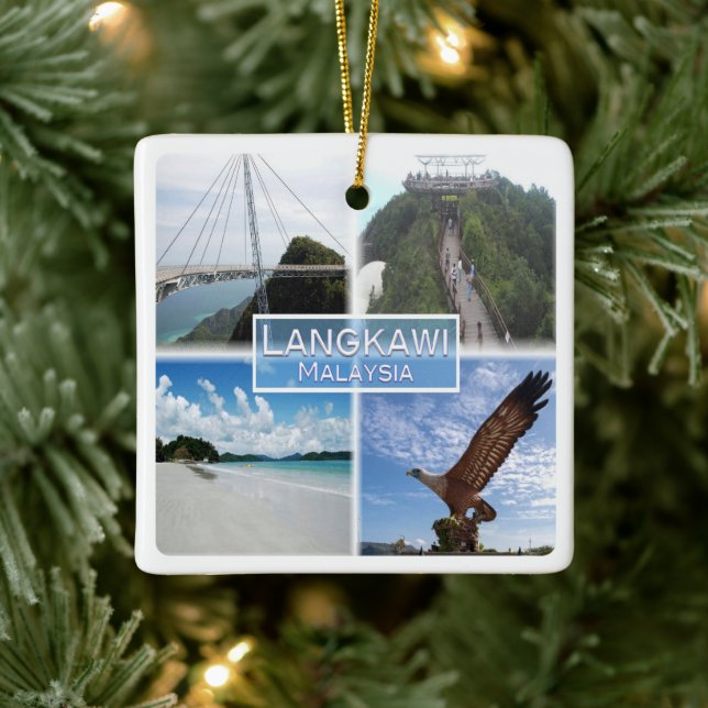 Adorno De Cerámica zMY015 Playa Kedah, LANGKAWI, Malasia, Fridge Mag (Árbol)