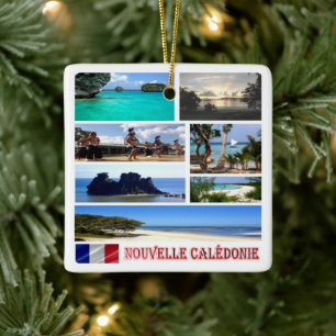 Adorno De Cerámica zNC003 NUEVA CALEDONIA, mosaico, Oceanía,