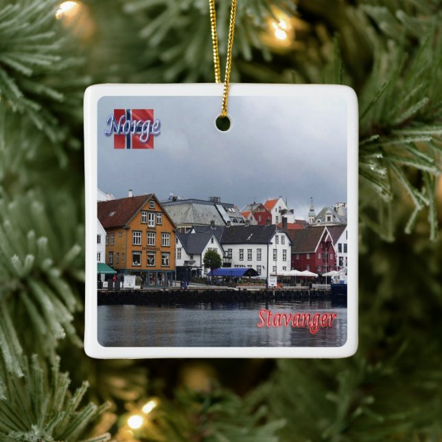 Adorno De Cerámica zNO010 STAVANGER, Noruega, Europa, (Árbol)