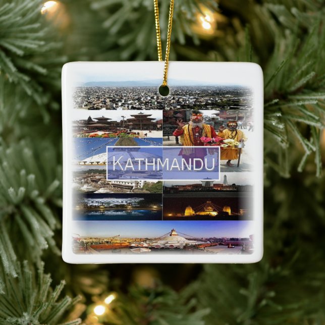 Adorno De Cerámica zNP008 KATHMANDU, Nepal, Asia, (Árbol)