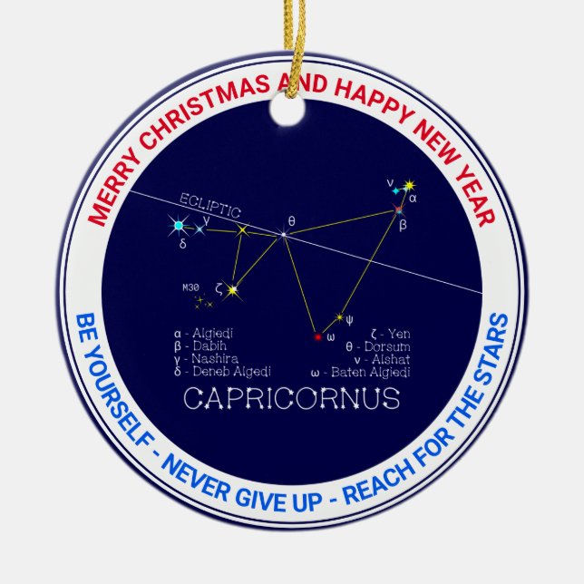 Adorno De Cerámica Zodiac Constellation Capricornus (Frente)