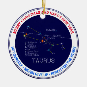 Adorno De Cerámica Zodiac Constellation Taurus
