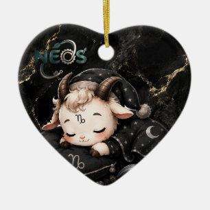 Adorno De Cerámica Zodiac Kawaii Neos Capricornio