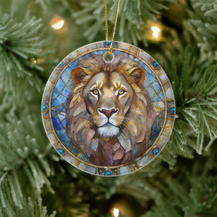 Adorno De Cerámica Zodíaco - Leo el León