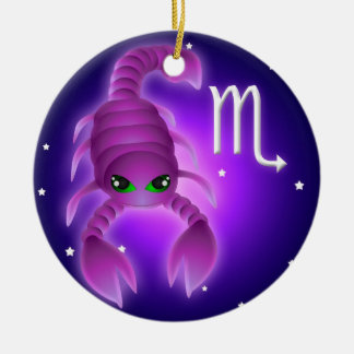 Adorno De Cerámica Zodiaco lindo del escorpión