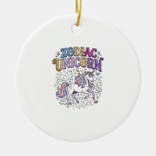 Adorno De Cerámica Zodiaco Unicornio Mercado de Vectores Premium Unic