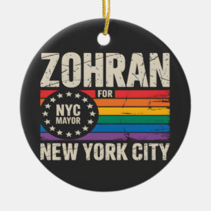 Adorno De Cerámica Zohran Mamdani Para Alcalde de NYC Demócrata LGBTQ
