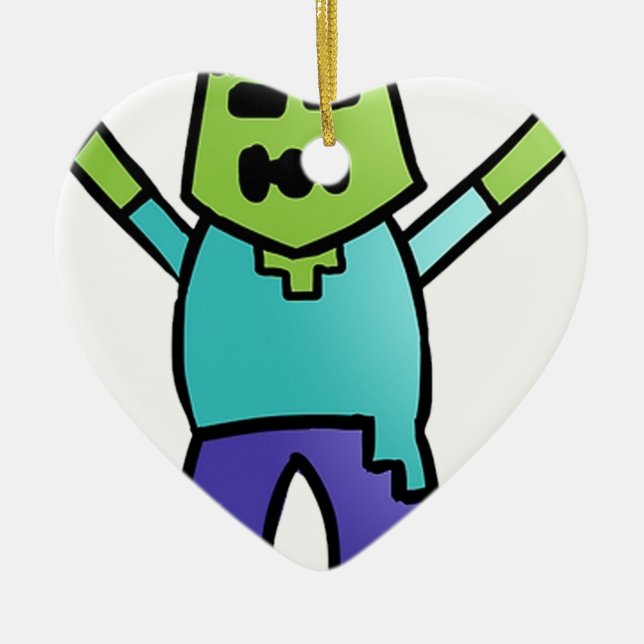 Adorno De Cerámica Zombi (Frente)