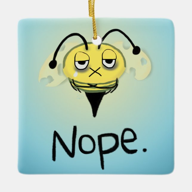 Adorno De Cerámica Zombie Bee/Zom-BEE - Dame NOPE. (Anverso)