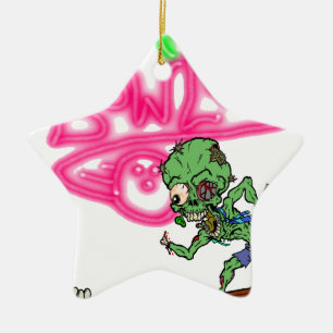Adorno De Cerámica Zombie Bowling