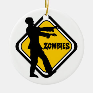 Adorno De Cerámica Zombis de la precaución