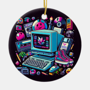 Adorno De Cerámica Zona de juegos Retro Tech: Una odisea nostálgica d